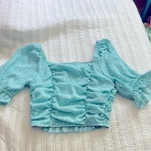 Light green/blue top